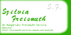 szilvia freismuth business card